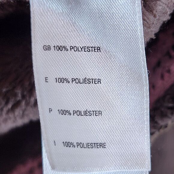 North Face Jacket Womens Large brown pink‎ 1/4 Zip Sherpa Texture Fleece Fuzzy - Picture 4 of 12